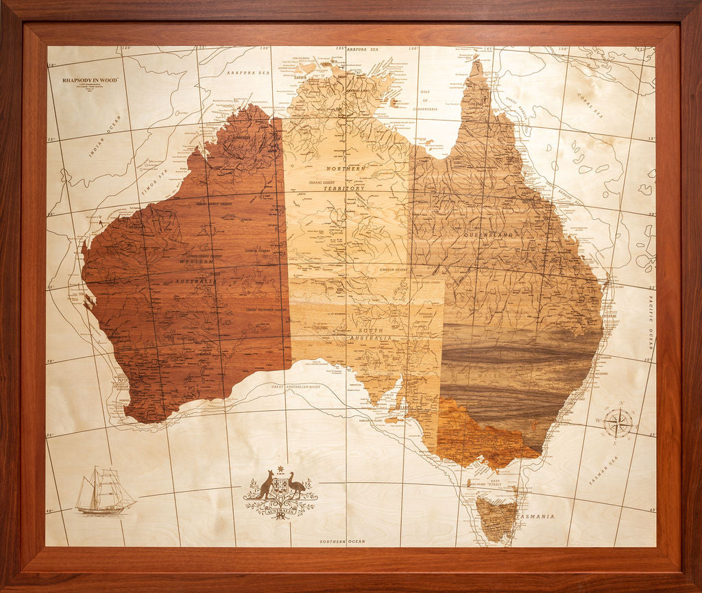Rhapsody In Wood, Wooden Map, Bloody big Oz map