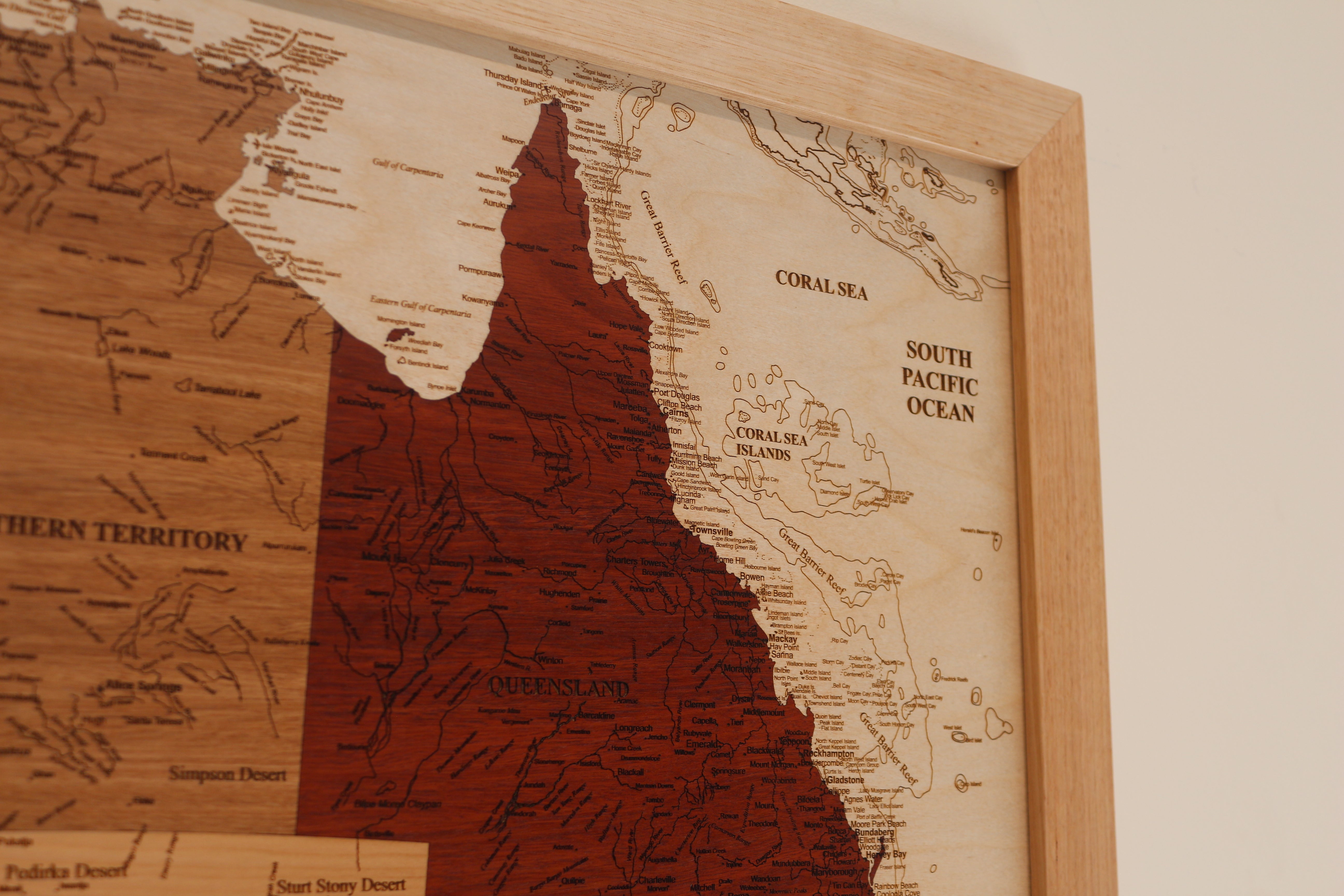 Rhapsody In Wood, Wooden Map, Wooden Maps, Australia Map