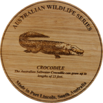 Load image into Gallery viewer, Rhapsody In Wood, Wooden Maps, Coasters, Crocodile
