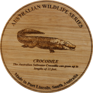 Rhapsody In Wood, Wooden Maps, Coasters, Crocodile