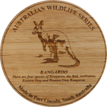 Load image into Gallery viewer, Rhapsody In Wood, Wooden Maps, Coasters, Kangaroo
