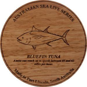 Rhapsody In Wood, Wooden Maps, Coasters, Bluefin Tina