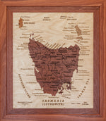 Load image into Gallery viewer, Rhapsody In Wood, Wooden Map, Wooden Maps, Tasmania
