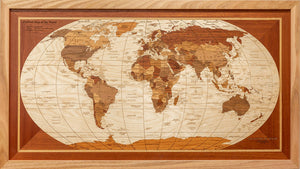 Rhapsody In Wood, Wooden Map, Wooden Maps, Wooden World Map