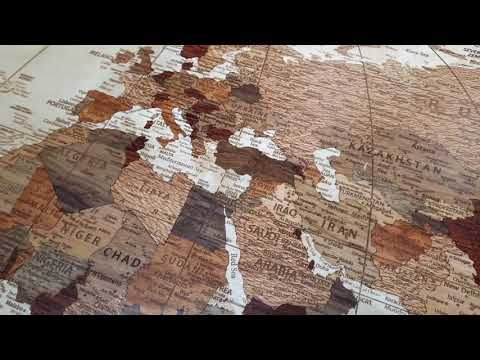 World Map Dining Room Table 1190W x 2110L mm