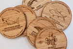 Load image into Gallery viewer, Rhapsody In Wood, Wooden Maps, Coasters, Sea LIfe Set
