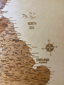 United Kingdom Map - 660mm x 805mm
