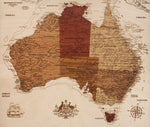 Load image into Gallery viewer, Rhapsody In Wood, Wooden Map, Wooden Maps,  Australia Map.
