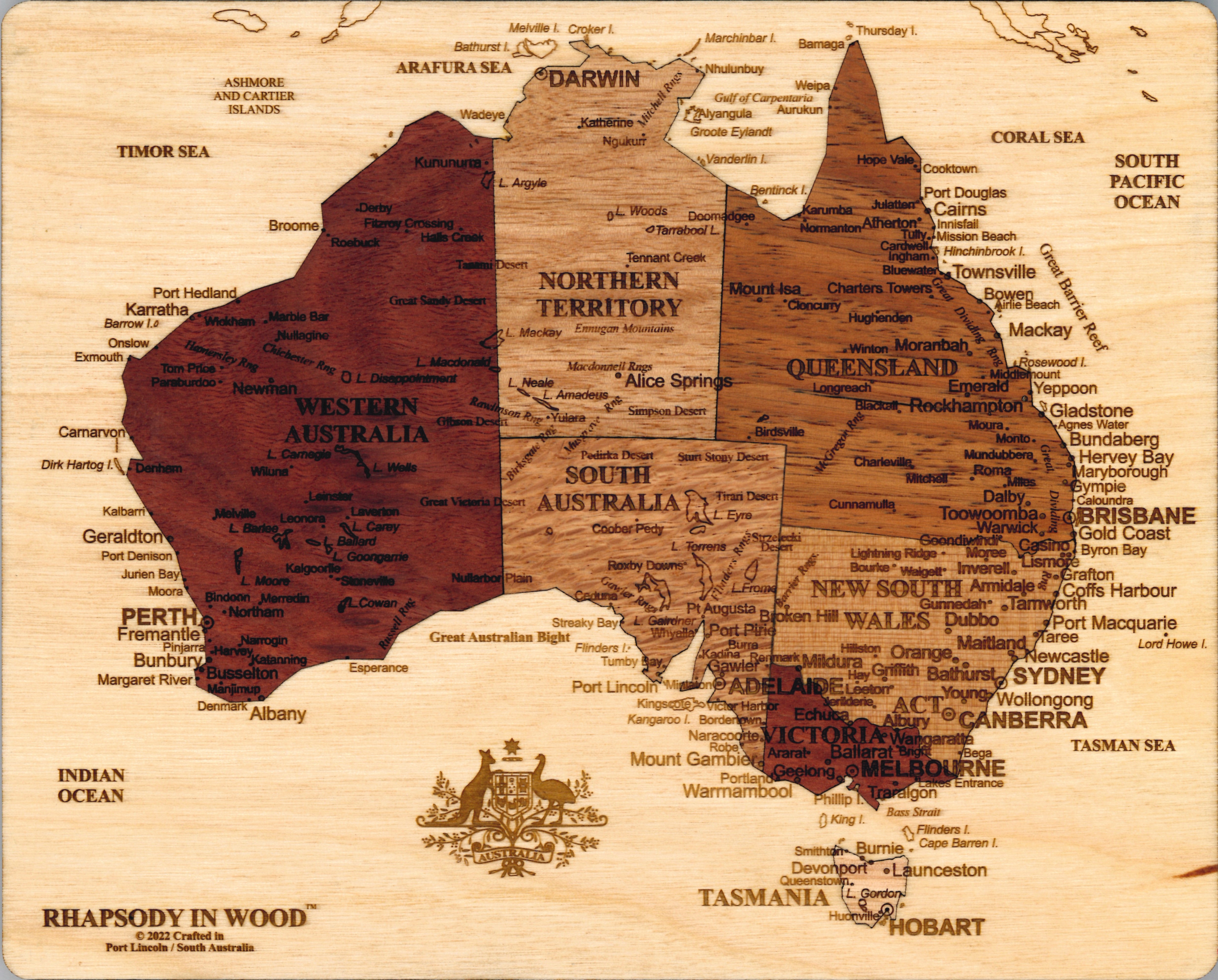 Little Nipper Oz Map 210 x 168mm